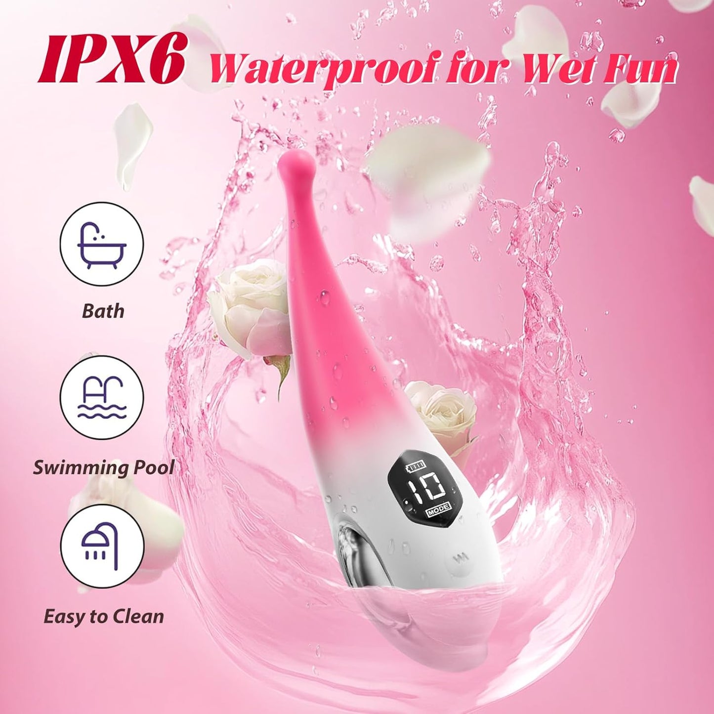 Clitoral Vibrator Sex Toys for Women, Vibrators Clit G-Spot Nipple Stimulator, High Frequency Personal Massager Wand Dildo Sex Toy for Clitoris with 10 Modes Sex Toy4woman Adult Sex Toys Anal Sex Toys