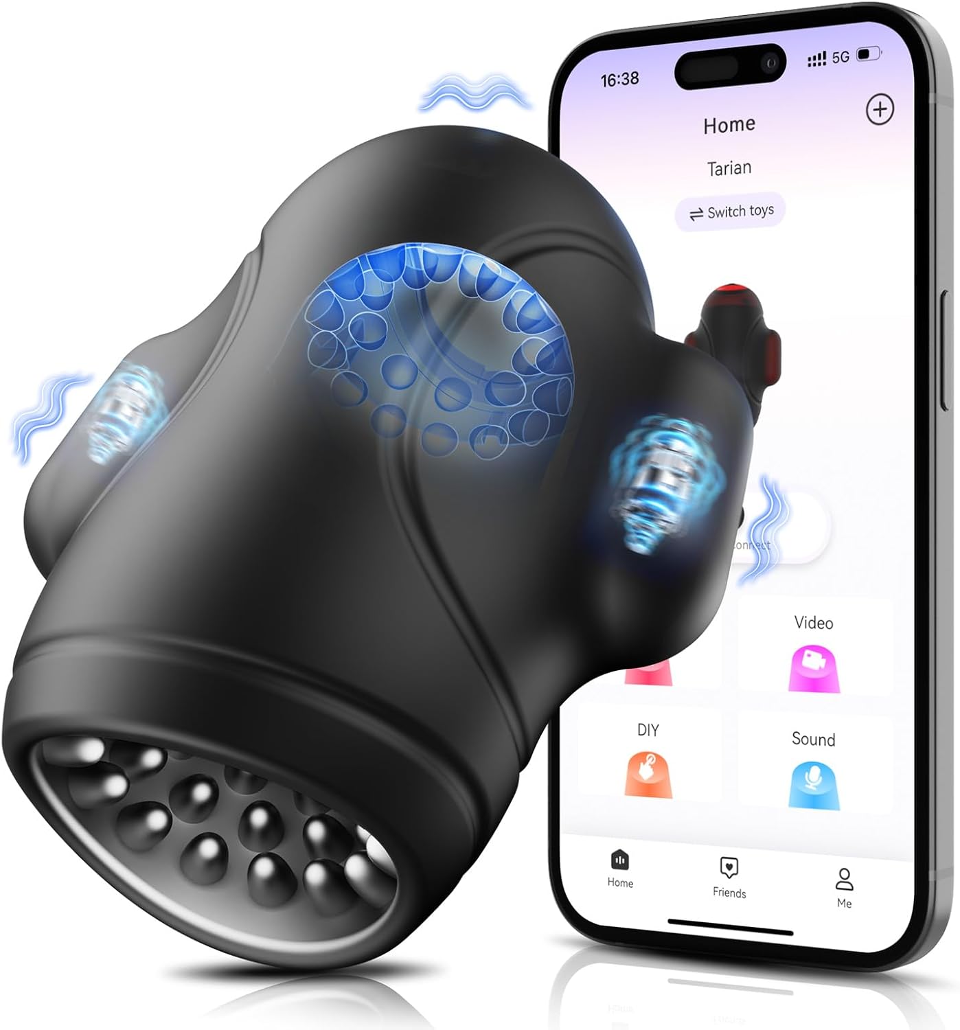 Masturbator Sex Toys Male Masturbator Penis Trainer 10 Vibrating Modes APP Control Male Sex Toys Adult Toys Male Mastutbators Penis Vibrators Sex Toys4mens UK, Male Sex Toys Stroker Sex Toys for Men