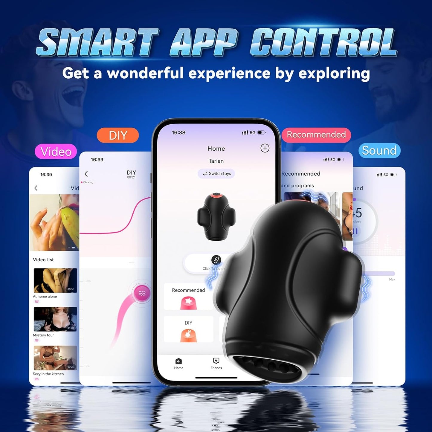 Masturbator Sex Toys Male Masturbator Penis Trainer 10 Vibrating Modes APP Control Male Sex Toys Adult Toys Male Mastutbators Penis Vibrators Sex Toys4mens UK, Male Sex Toys Stroker Sex Toys for Men